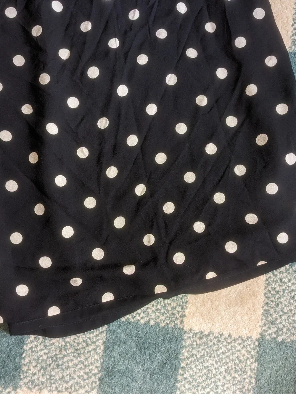 Vintage The Limited 100% Silk Polka Dot Pencil Midi Skirt Size 6